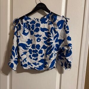 Zara Blue Floral Women's Top